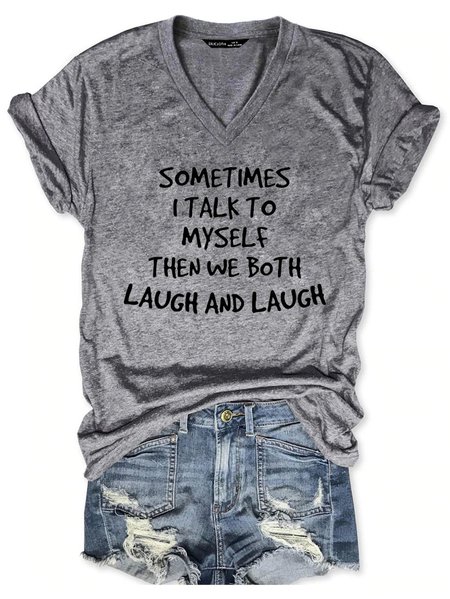 

Sometimes I Talk to Myself Tee, Gray, T-Shirts