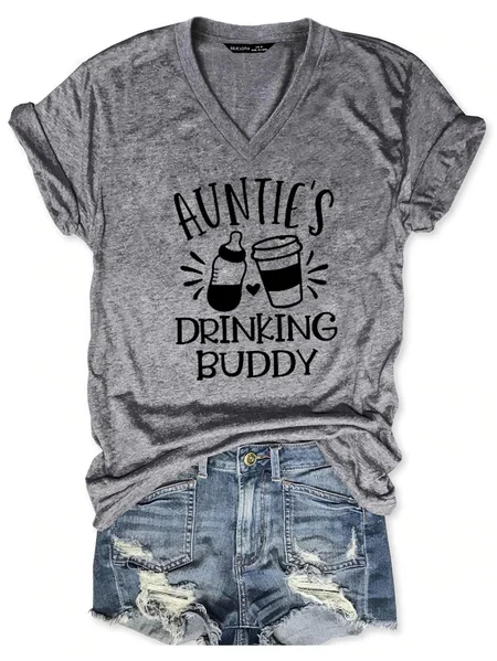 

Auntie T Shirt, Gray, T-shirts