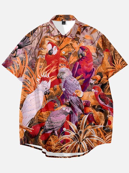 

Abstract Shirts & Tops, Red, Men's Floral shirt