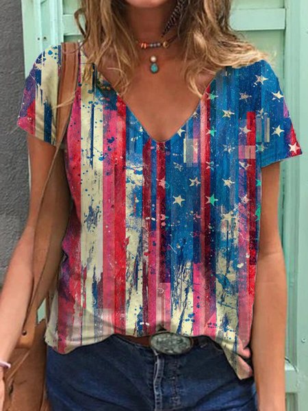 

Short Sleeve Casual Shirts & Tops, Multicolor, Tops