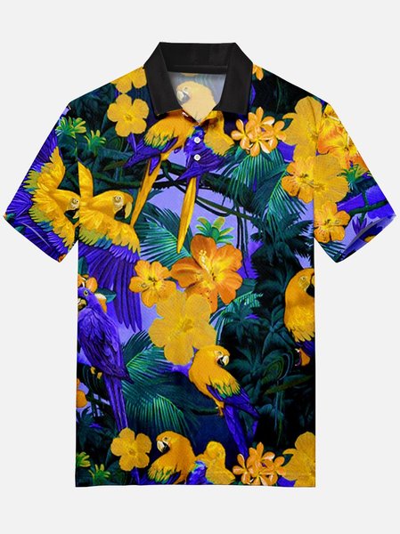 

Vintage Shirts & Tops, Navy blue, Men's Floral shirt