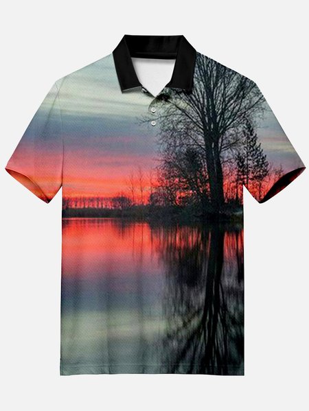 

Abstract Cotton-Blend Shirts & Tops, Gray, Men's Floral shirt