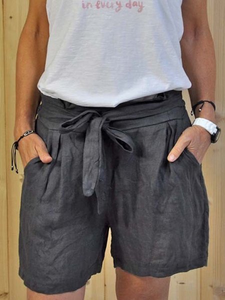 

Cotton-Blend Pants, Deep gray, Shorts
