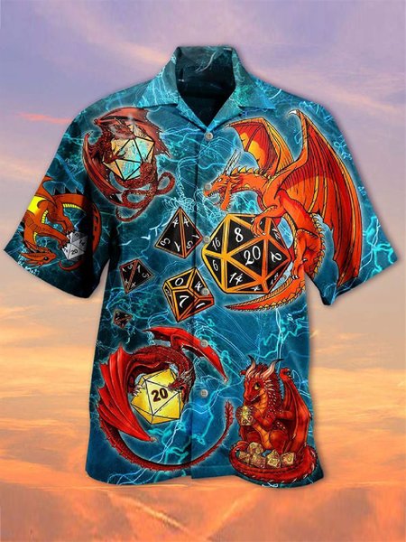 

Shirt Collar Shirts, Blue, Men's Floral shirt