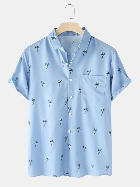 

Solid Cotton Casual Shirts, Blue, Men's Floral shirt