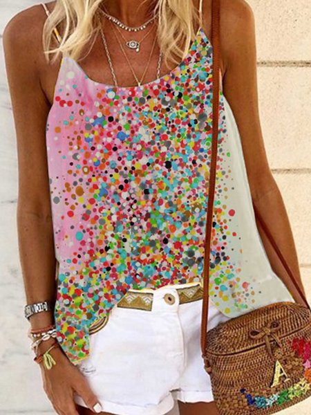 

Sleeveless Floral-Print Shirts & Tops, Color, Tops
