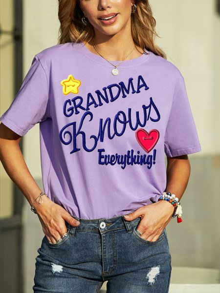 

Grandma Knows Everything Women's T-Shirt, Purple, T-shirts