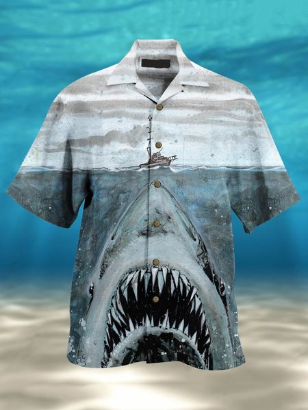 

Vintage Shirts & Tops, Blue gray, Men's Floral shirt
