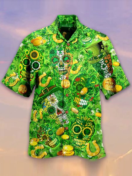 

Printed Shirts, Green, Men's Floral shirt