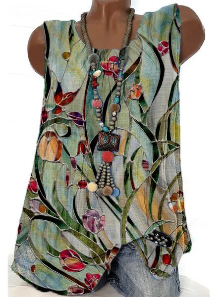 

Camicie & Top Scollo a Barchetta Casuale Cotone, Come immagine, Tank Top