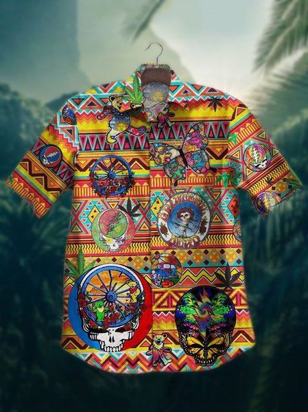 

Vintage Shirts, Orange, Men's Floral shirt
