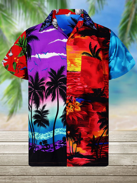 

Shirt Collar T-shirt, Red, Men's shirts