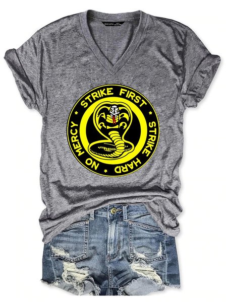 

Cobra Kai Casual People Woman Tee, Gray, T-shirts