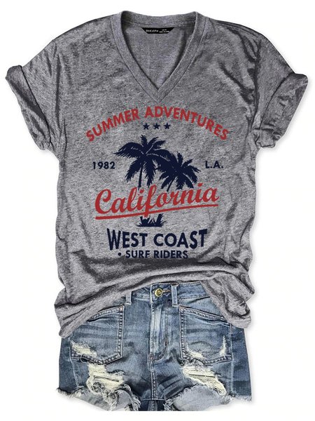 Summer Adventures Women's T-Shirt, Grey, T-shirts