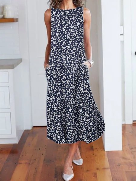 

Abito Senza Maniche Vintage, Blu intenso, Dresses