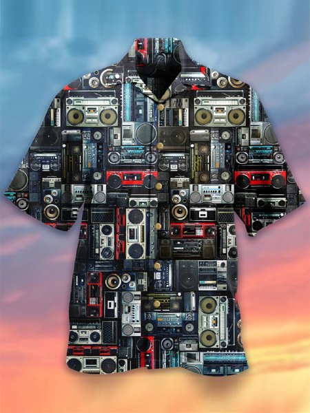 

Vintage Shirt Collar Shirts, Black, Men's shirts