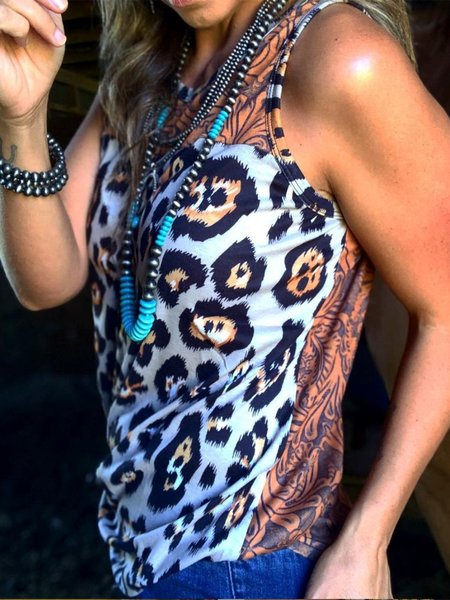 

Casual Leopard Shirts & Tops, Brown, Blouses & Shirts