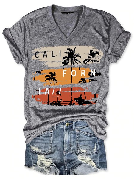 

Cali Forn Women's T-Shirt, Grey, T-shirts