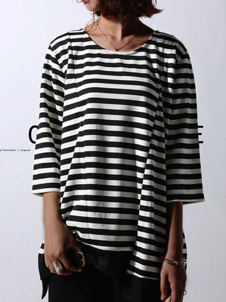 Zebra strisce Vacanza 3/4 Manica T-shirt, Nero, T-Shirts