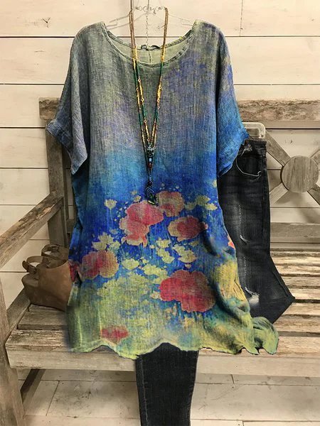 

Maniche Corte Dritto Gonna Casuale, Grigio, Dresses