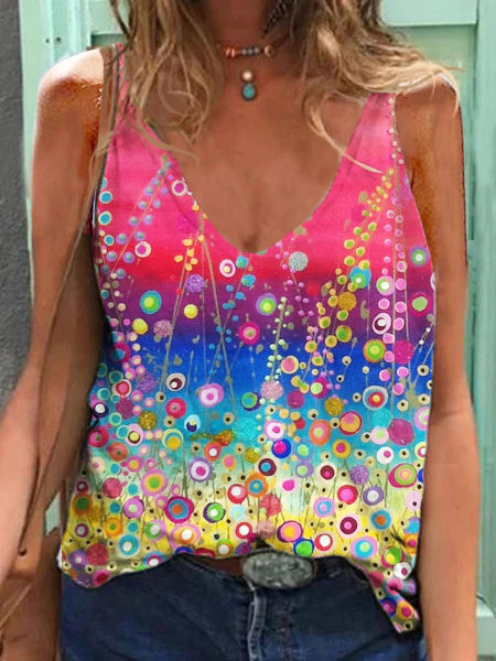 

Shift Floral Cotton Holiday T-shirt, Multicolor, Tank Tops & Camis