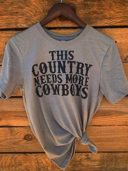 

Casual O-Neck Shirts & Tops, Gray, T-shirts