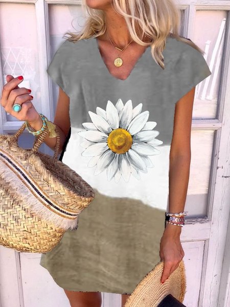 

Abito Vacanza Maniche Corte Stampato, Fiore, Blouses & Shirts