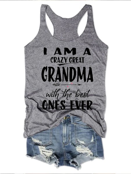 

I Am A Crazy Great Grandma With Best Ones Ever Classic Tee, Gray, Tank Tops
