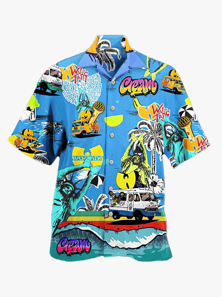 

Ombre Shirt Collar Vintage Shirts & Tops, Color, Men's Floral shirt