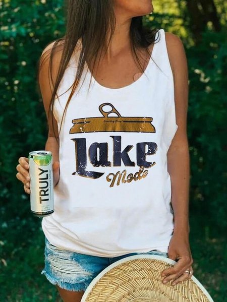 

Lake Mode Tank, White, T-shirts