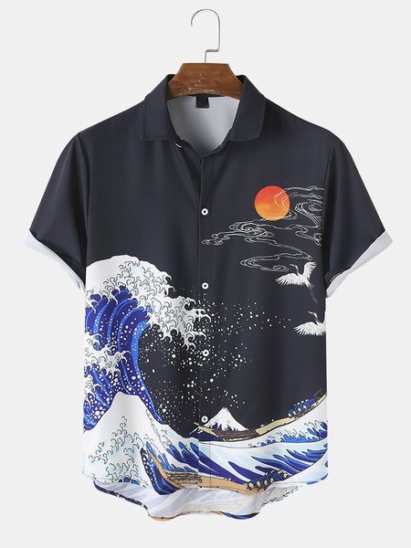 

Work Cotton-Blend Shirts, As picture, Men's shirts
