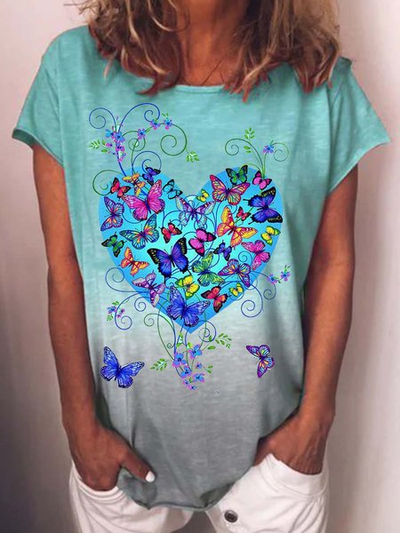 

Grafico Maniche Corte Camicie & Top, Blu, Blouses & Shirts