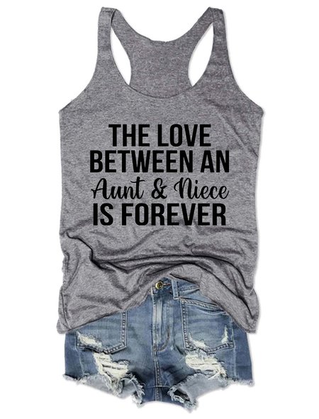 

The Love Between An Aunt & Niece Is Forever Tank Top, Gray, Tank Tops