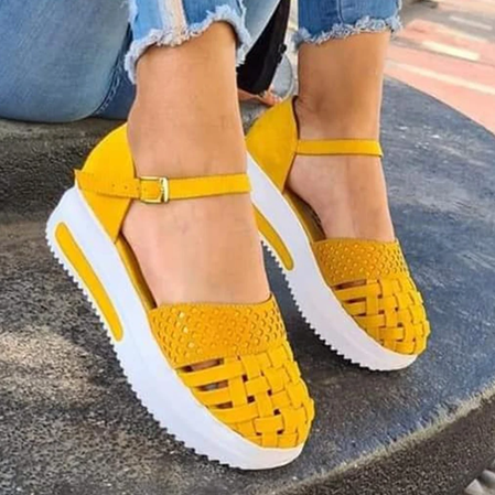 

New Chic Casual Holiday Sandals, Yellow, Sandals