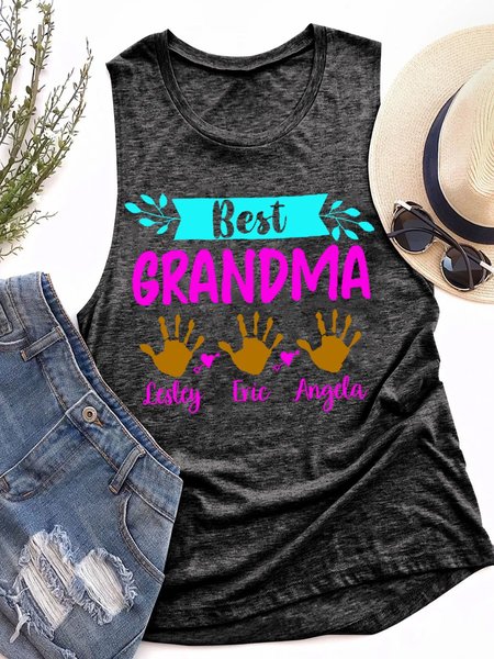 

Best Grandma Women's Sleeveless Shirt, Black, Tank Tops