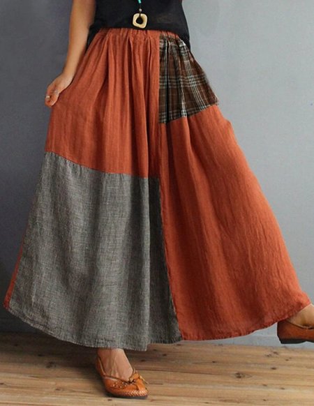 

Cotton-Blend Holiday Skirts, As picture, Skirts