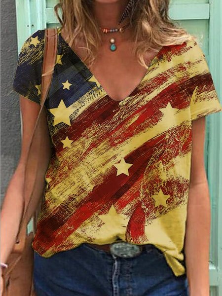 

Vintage Short Sleeve T-shirt, Yellow, T-Shirts