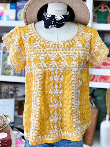 

Printed Sleeveless Crew Neck Shirts & Tops, Light yellow, Tops