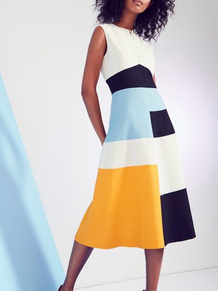 

Abito Geometrico A-line, Bianco, Dresses