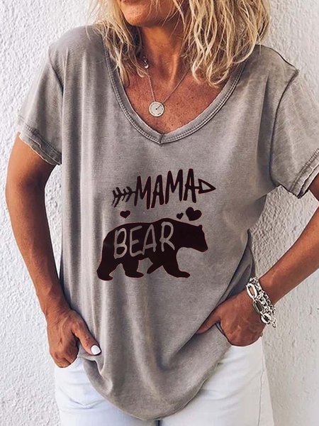 

Maniche Corte Vintage Top, Marrone chiaro, T-Shirts