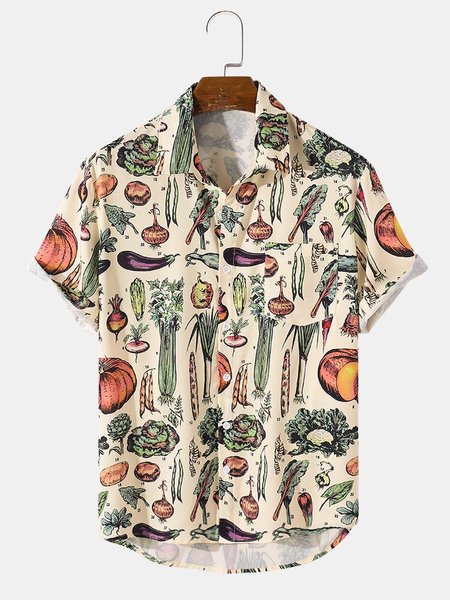

Vintage Printed Shirts & Tops, Khaki, Shirts