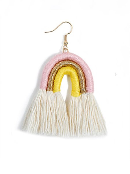 

Vintage Tassel Earrings, Yellow, Earrings