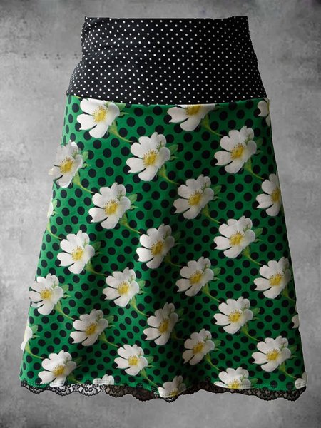 

A-Line Vintage Skirts, Green, Skirts
