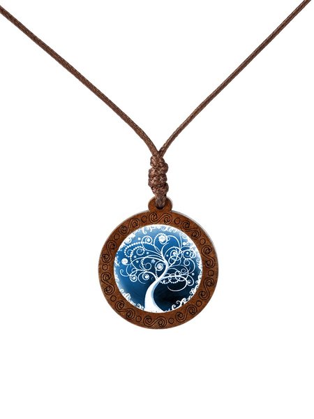 

Tree of Life Pendant Time Treasure Glass Gemstone Necklace, 97, Necklaces