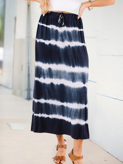 

Ombre/tie-Dye Skirt, Navy blue, Skirts