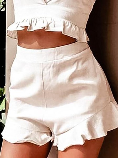 

Cotton-Blend Holiday Shorts, White, Shorts