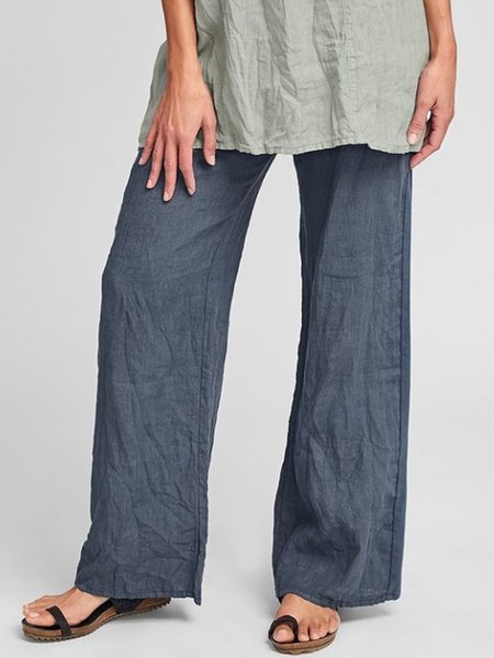 

Vintage Silk Pants, Navy blue, Pants