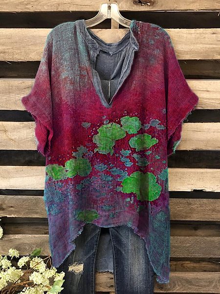 

Plus size Poppy Floral Tops, Red, Tops