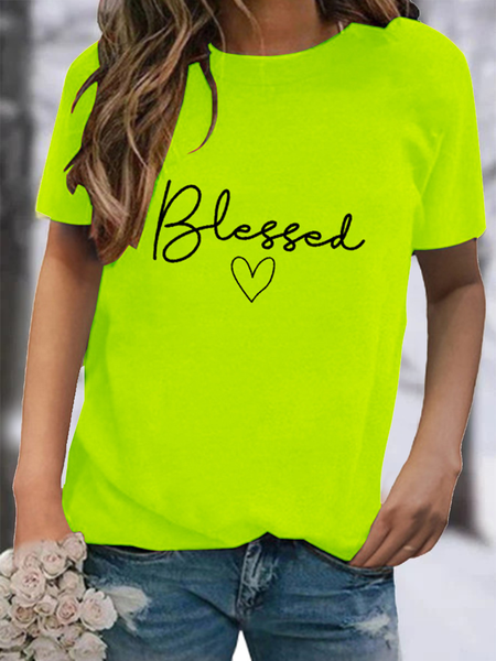 

Casuale Maniche Corte Camicie & Top, Giallo, Tops