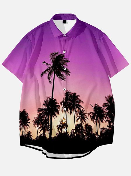 

Cotton-Blend Casual Shirts & Tops, Purple, Short Sleeves Shirts